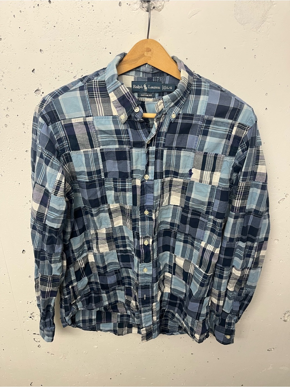 Polo Ralph Lauren long sleeve madras patchwork shirt